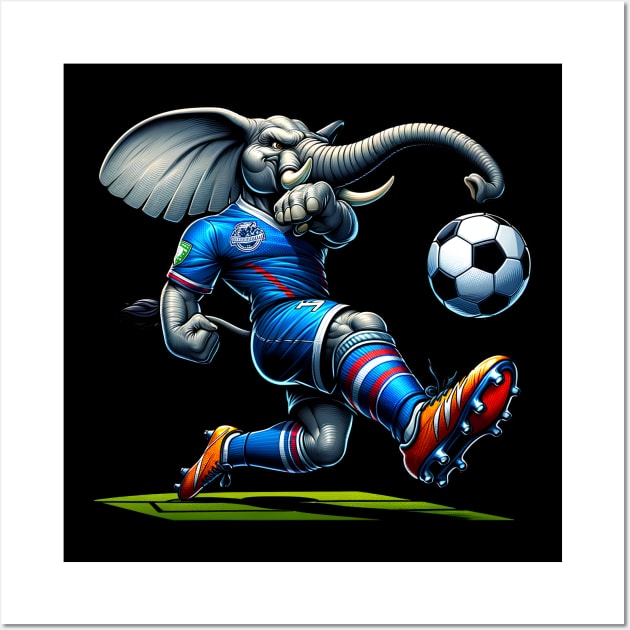 Soccer Player Team Elephant Wall Art by E